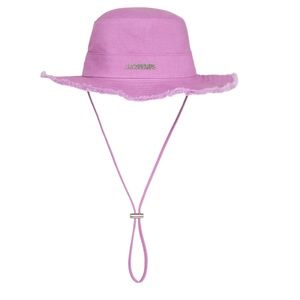 Jacquemus Le Bob Artichaut Large Brim Bucket hat in lilac color. Looks 100% new